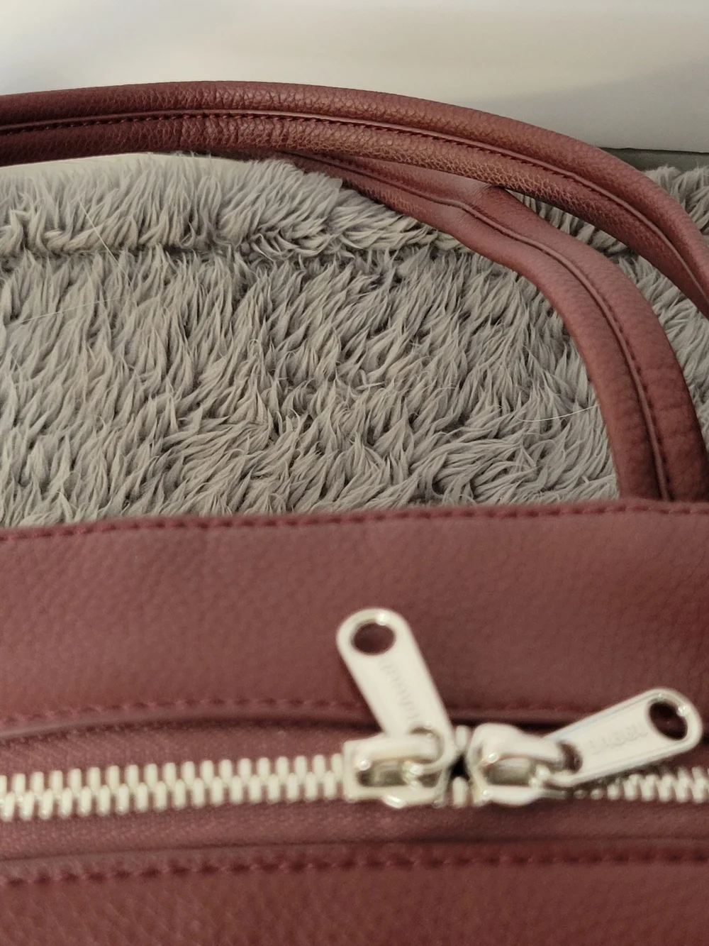 Women’s Structured Satchel Bag in Deep Wine